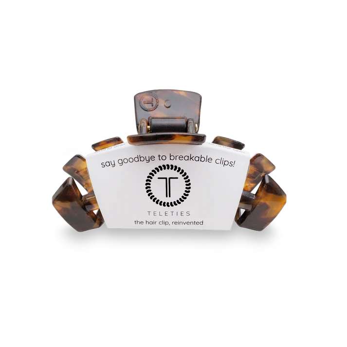 TELETIES - Small Classic Hair Clip - Tortoise