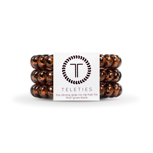 TELETIES - Small Hair Ties (3 pack) - Tortoise