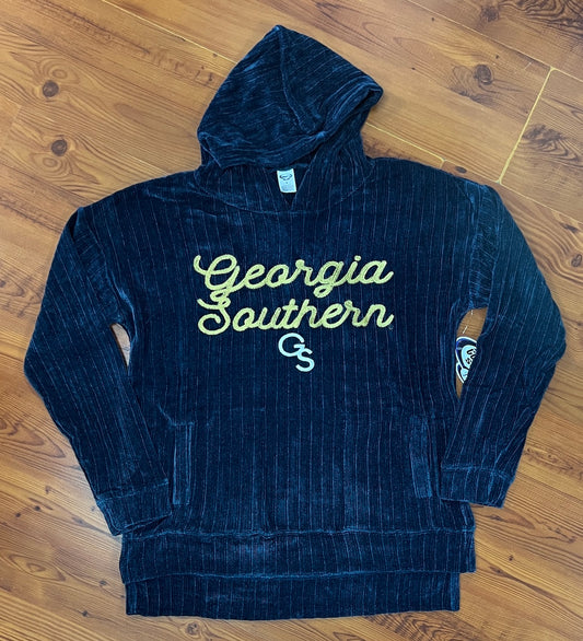 **SALE** Concepts - Velour Chain Stitch Soft Touch Hoodie w/Pockets