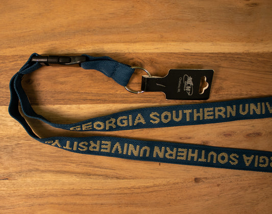 Woven Lanyard w/Buckle - Georgia Southern NAVY & GOLD