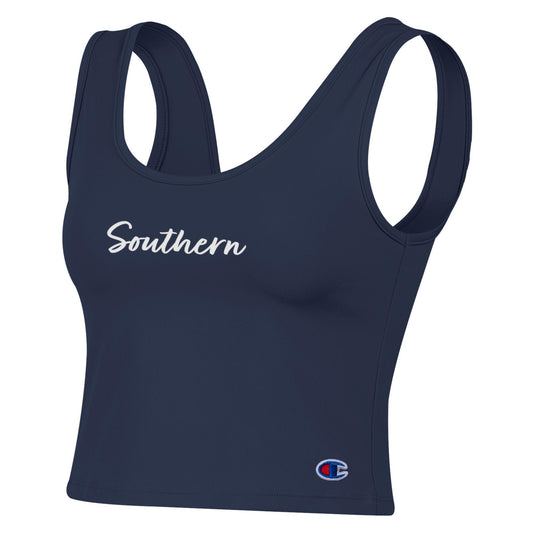 Champion® Ladies Scoop Halter Crop - Navy
