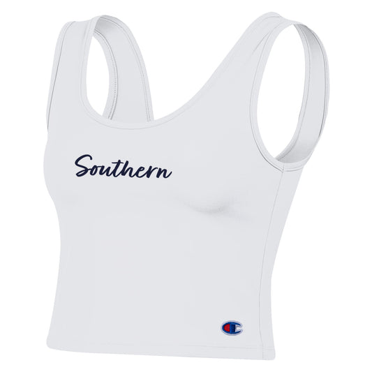 Champion® Ladies Scoop Halter Crop - White