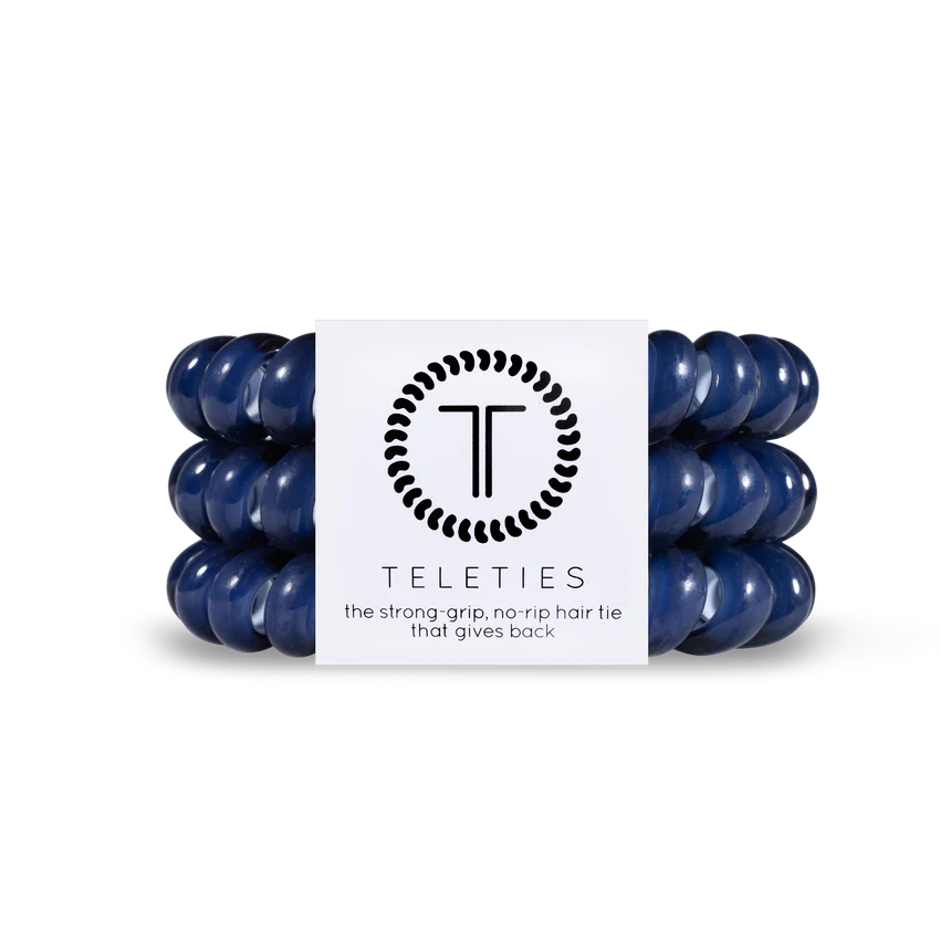 TELETIES - Small Hair Ties (3 pack) - Nantucket Navy