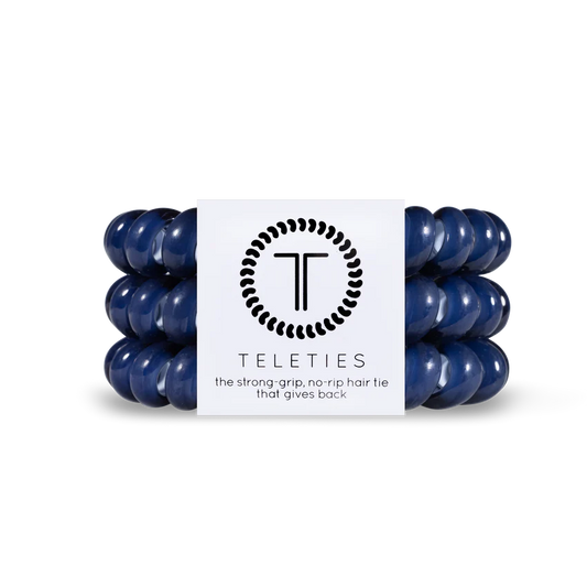 TELETIES - Small Hair Ties (3 pack) - Nantucket Navy