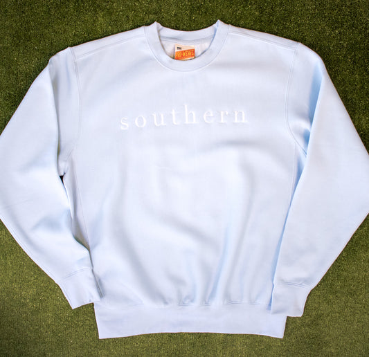 Proweave Super Heavyweight Sweatshirt - SOUTHERN Embroidery - Arctic Blue