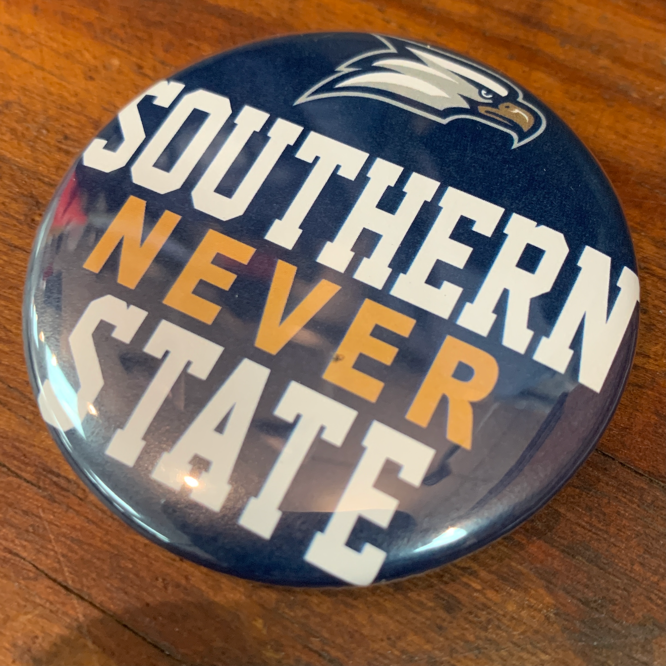 Southern Never State Button Pin
