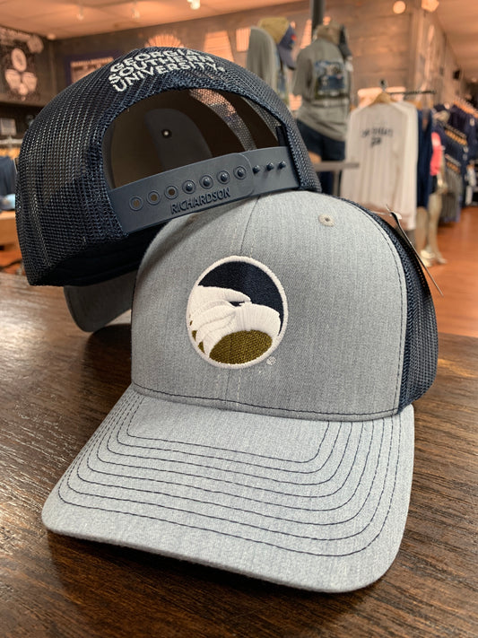 Richardson 112 - Academic Logo - Gray/Navy Mesh Trucker