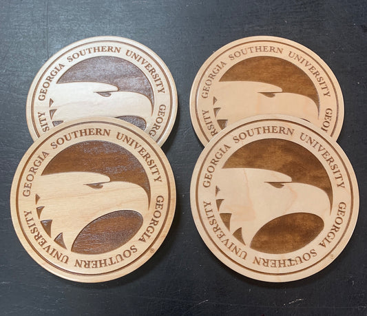 Wooden Coasters Set Academic Eagle - Maple