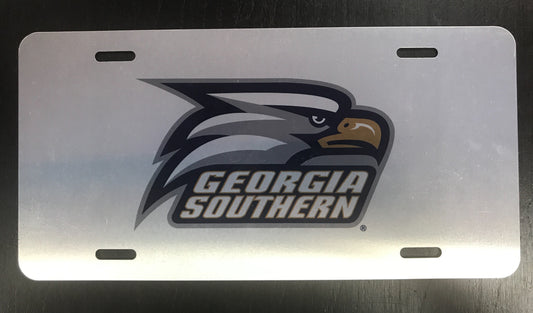 Aluminum License Plate - Athletic Eagle Silver