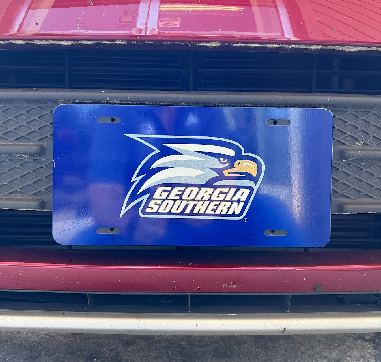 Aluminum License Plate - Athletic Eagle Blue