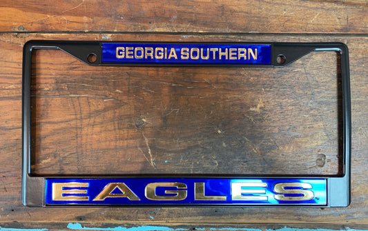 Black Laser Chrome License Plate Frame
