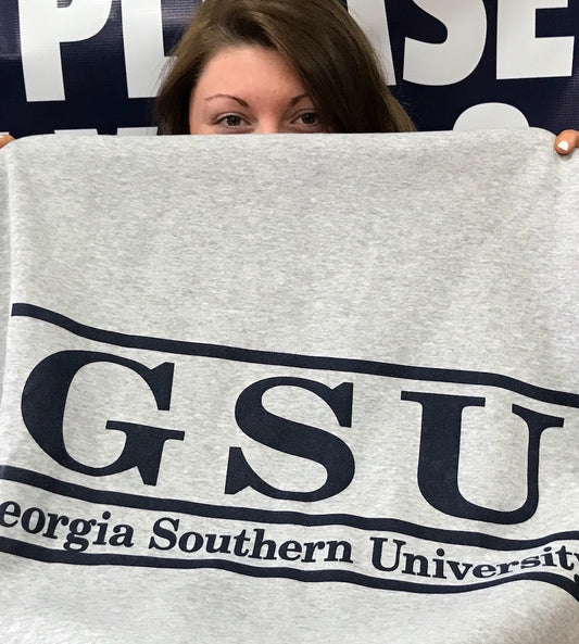 Classic Bar GSU Heavyweight Sweatshirt Blanket - Heather Grey