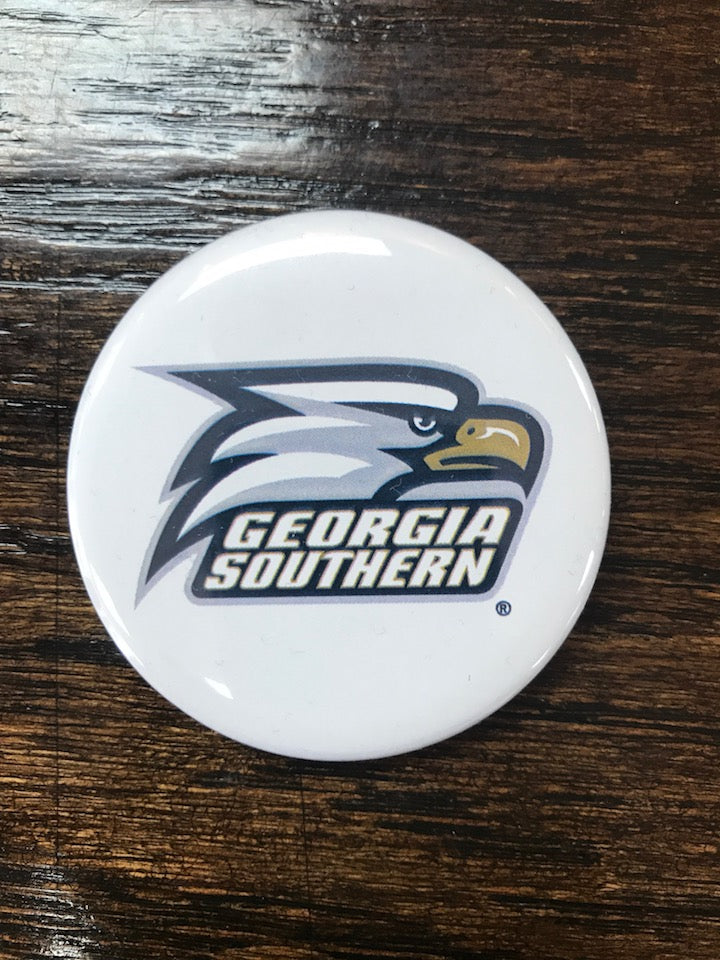Athletic Eagle Head Button Magnet - White Background