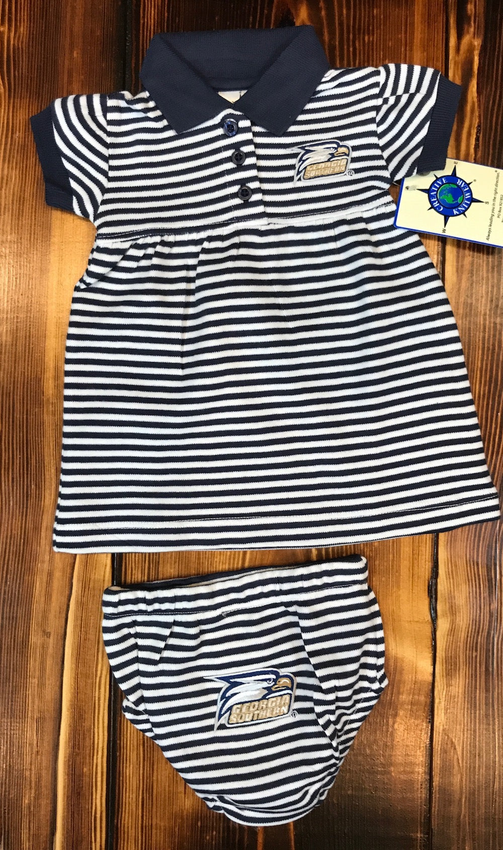 Stripe Gameday Dress w/Bloomers