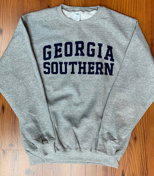 Georgia Southern Collegiate Arch - Athletic Grey Crew Sweatshirt