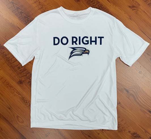 DO RIGHT Short Sleeve Performance Tee - WHITE