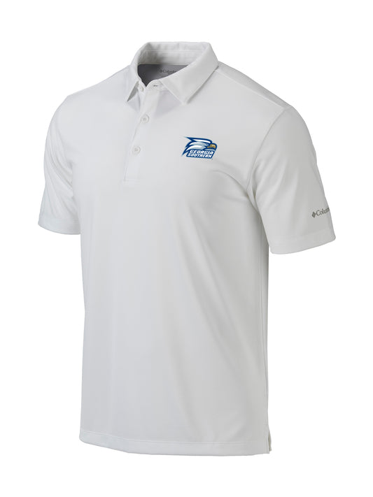 COLUMBIA Omni-Wick WHITE Golf Polo - Athletic Eagle Head