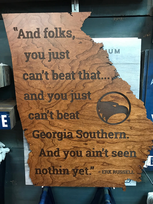 Erk Quote State - Large Wood Wall Hanging