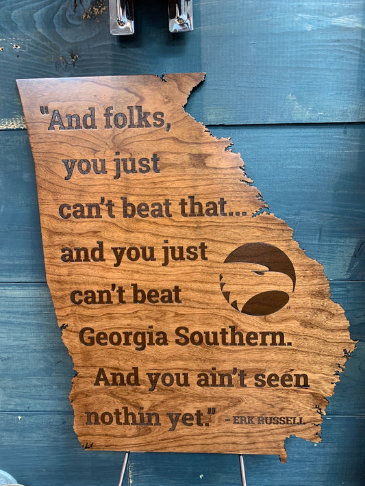 Erk Quote State - Wood Wall Hanging - Standard Size