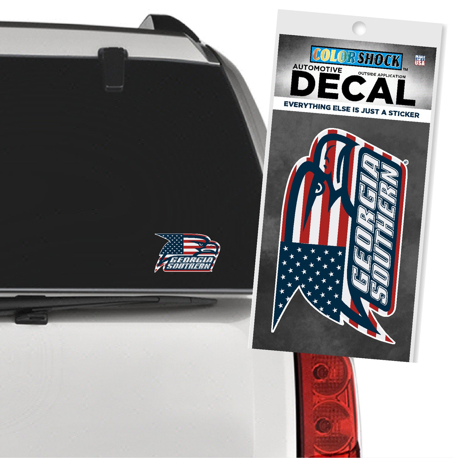 Athletic Eagle Head Patriotic Sticker Decal