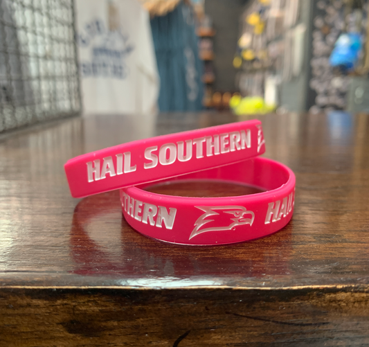 Rubber Bracelet- Hail Southern - PINK