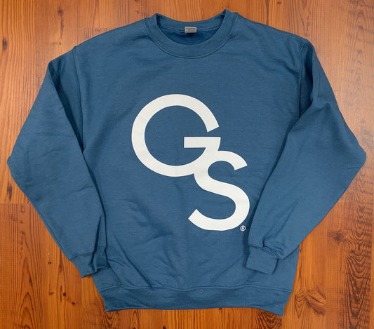 Interlocking GS Logo Crew Sweatshirt - Indigo Blue