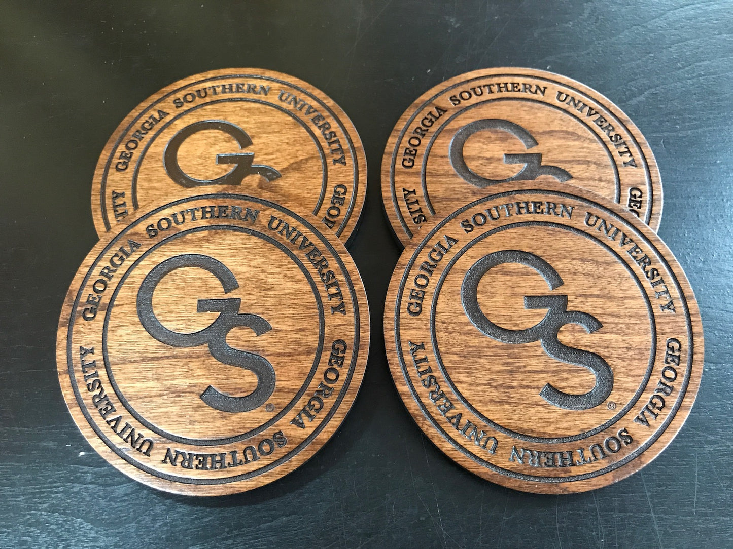 Wooden Coasters Set - Interlocking GS - Cherry
