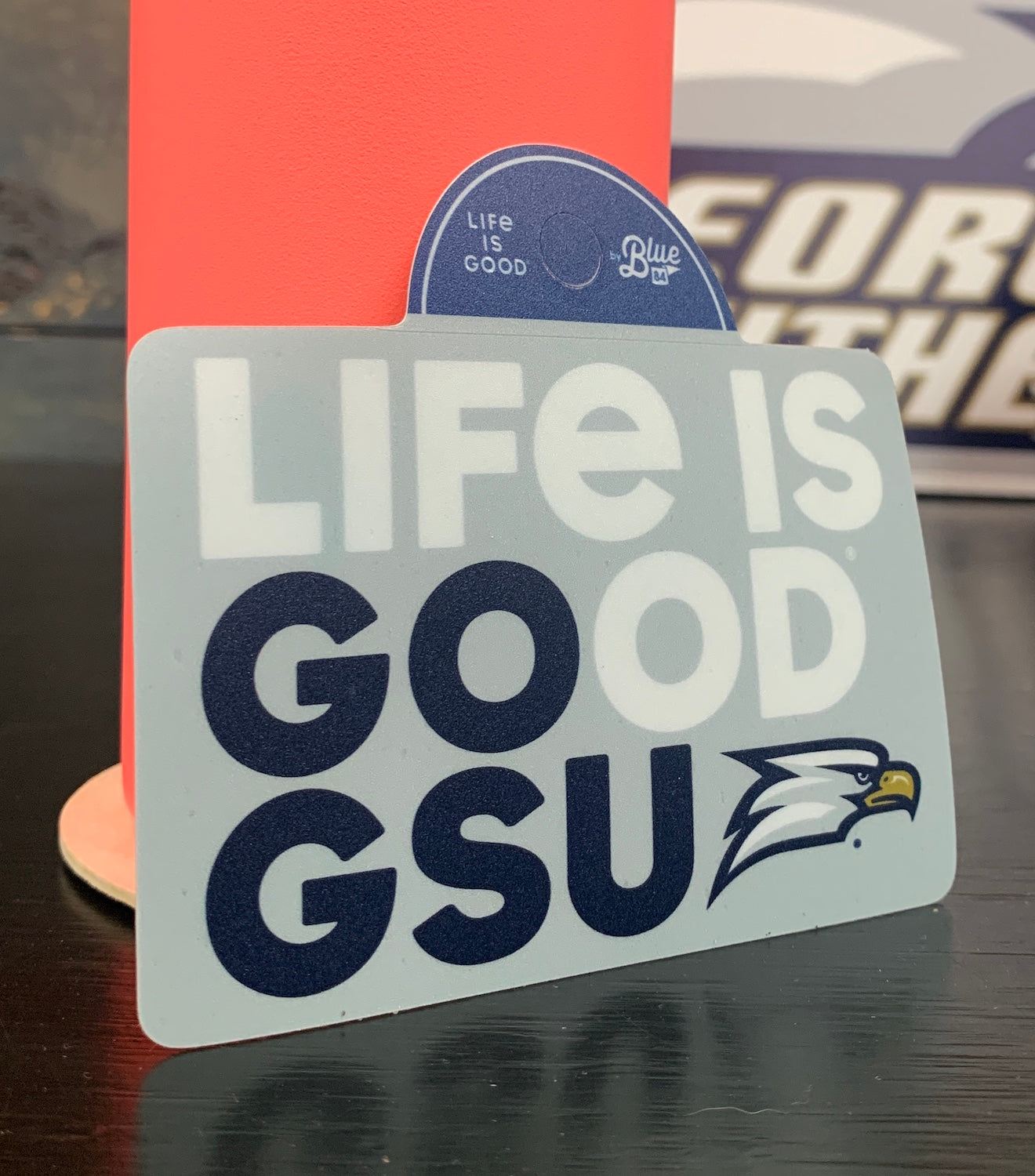 Life Is Good® GO GSU Matte-Coated Decal Sticker