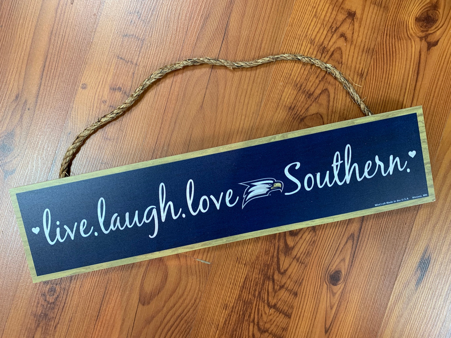 LIVE.LAUGH.LOVE Rope Wall Art Sign - 4" x 17.5"