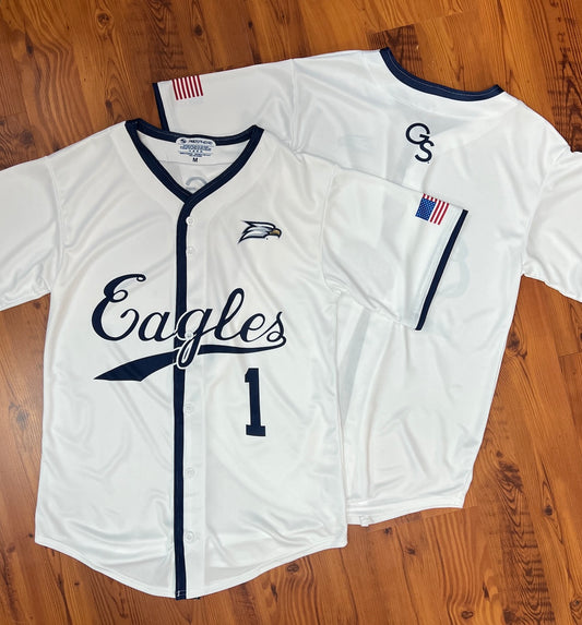 PROSPHERE - Eagles Script White BASEBALL Jersey - #1