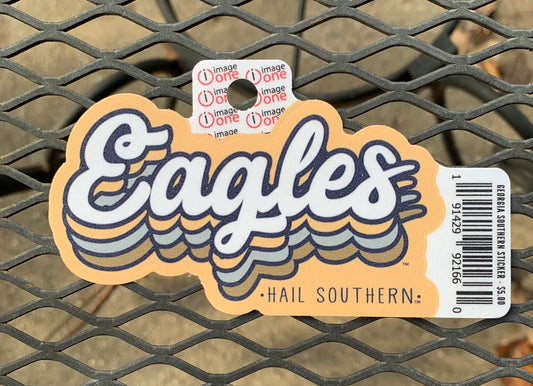 Retro Eagles Script Decal Sticker