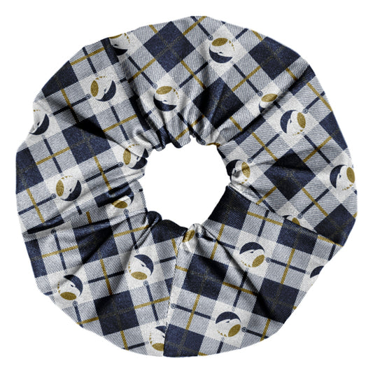 Hair Scrunchie - Plaid Academic Eagle Head