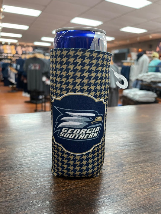 Slim Can Koozie - Houndstooth