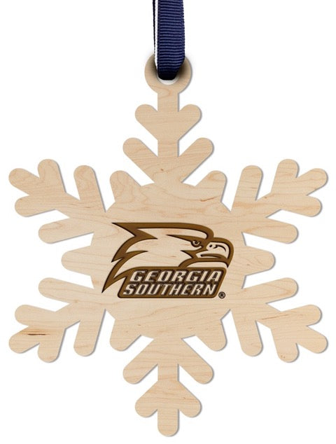 Ornament - Athletic Eagle Snowflake Wood Cut