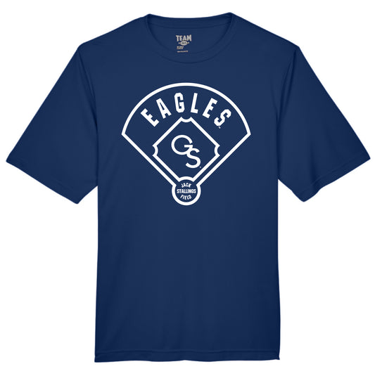Stallings Field Baseball Diamond Performance Tee - Navy