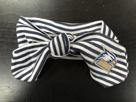 Infant Hairknot - Navy Stripe w/Logo