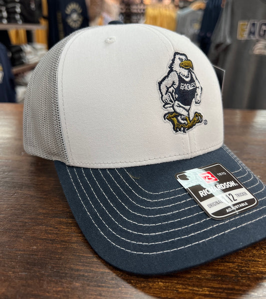 Richardson 112 - Strutting Eagle Trucker Tri-Tone White/Aluminum/Navy