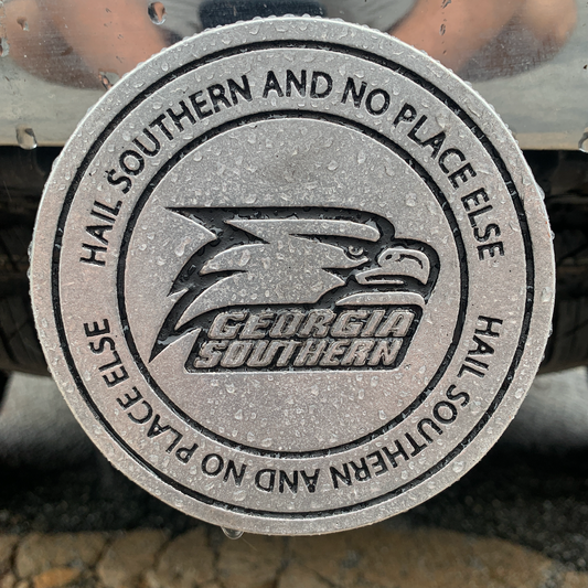 Metal Hitch Cover Athletic Eagle - Standard 2" Hitch Receiver