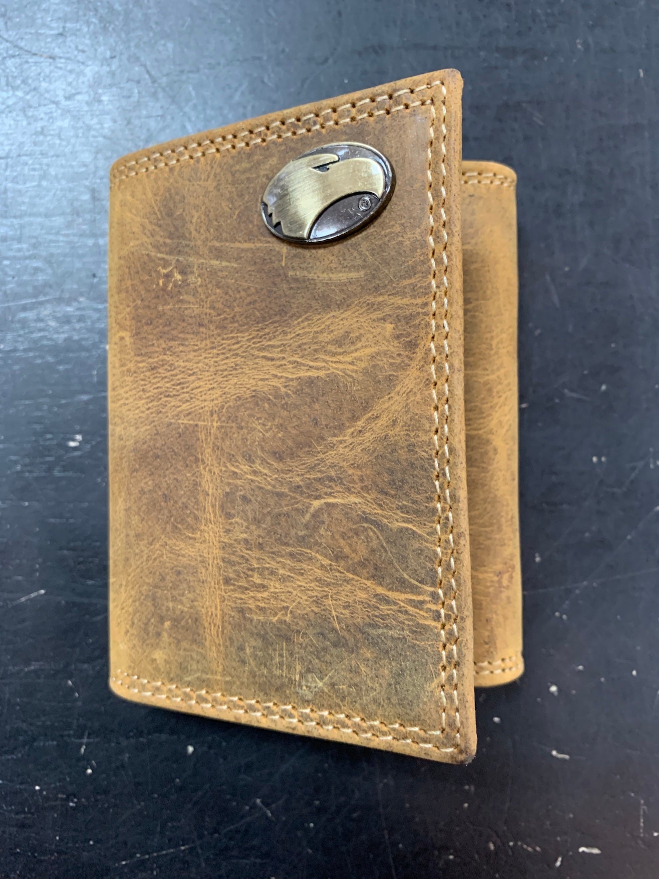 Trifold Wallet - Vintage Tan Crazy Horse Leather