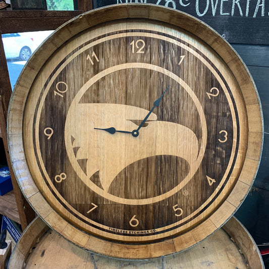 Wine Barrel Wall Clock - In store