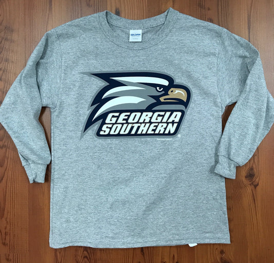 YOUTH Long Sleeve Athletic Eagle Head - Sports Grey