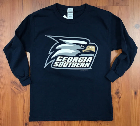 YOUTH Long Sleeve Athletic Eagle Head - Navy