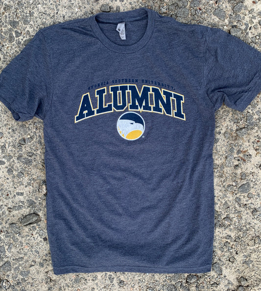 Alumni Distress Print Short Sleeve - Vintage Navy